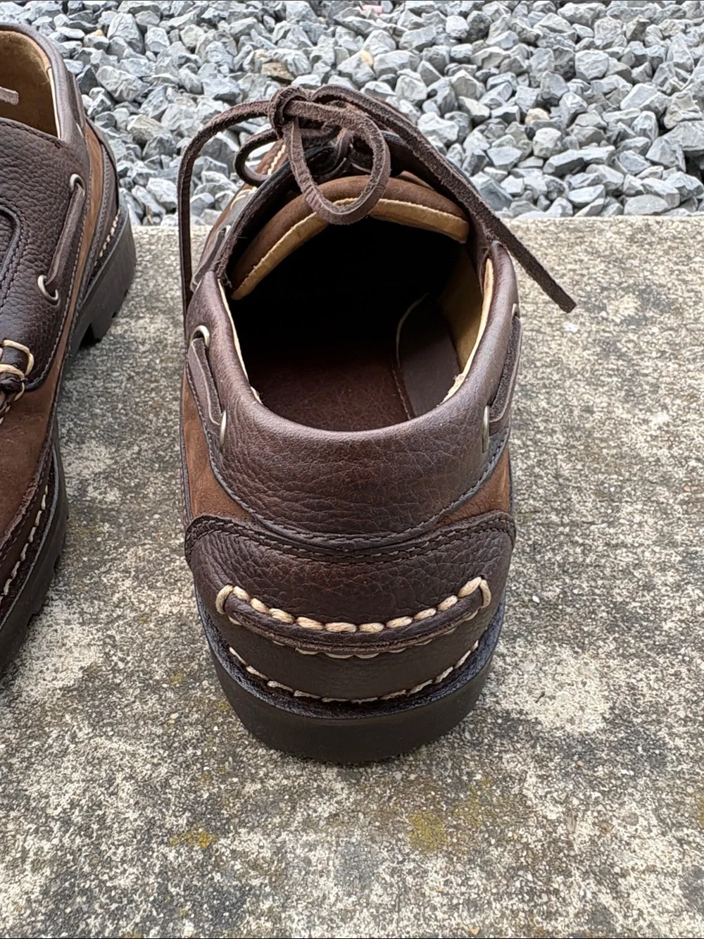 L. L. Bean Men's Brown Two-Tone Leather & Suede Boat Shoes